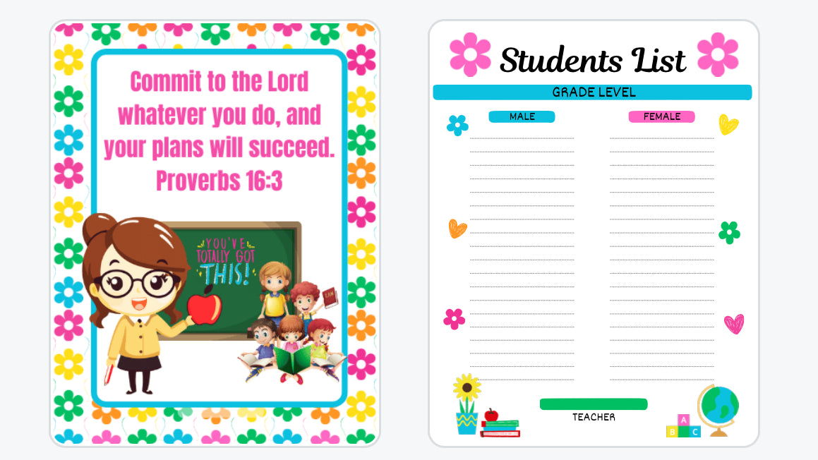 Power~To~Flower Teacher Planner