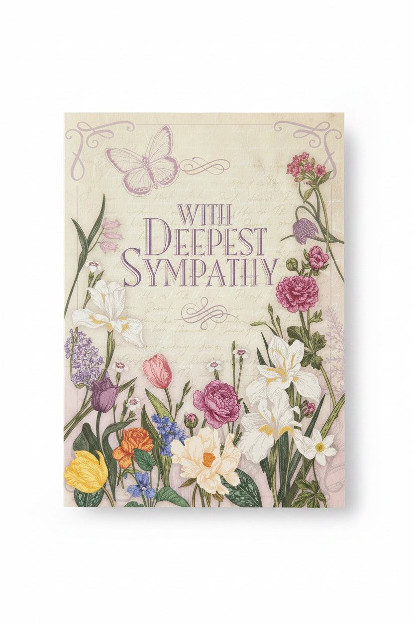 Single Card with envelope: With Deepest Sympathy