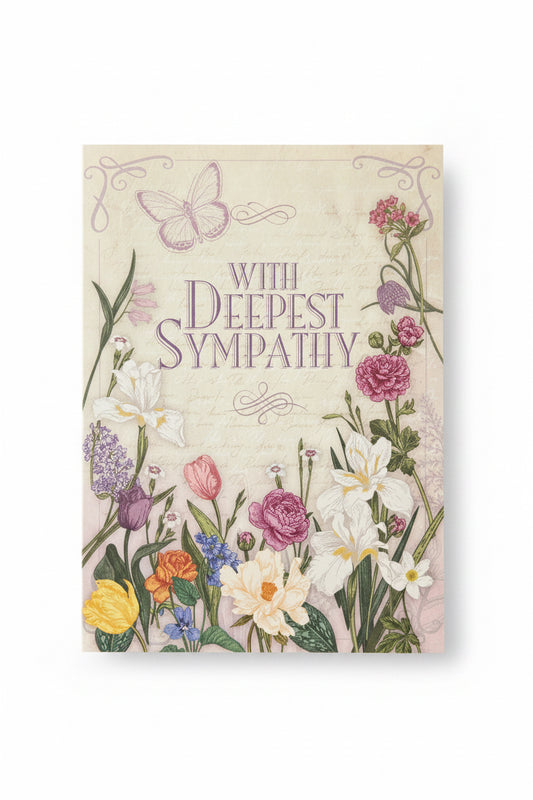 Single Card with envelope: With Deepest Sympathy