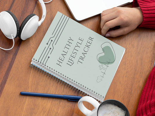 Healthy Lifestyle Tracker Notebook for Self-Care & Spiritual Growth Tracker for Weight Control and Healthy Living Personalizable Christian