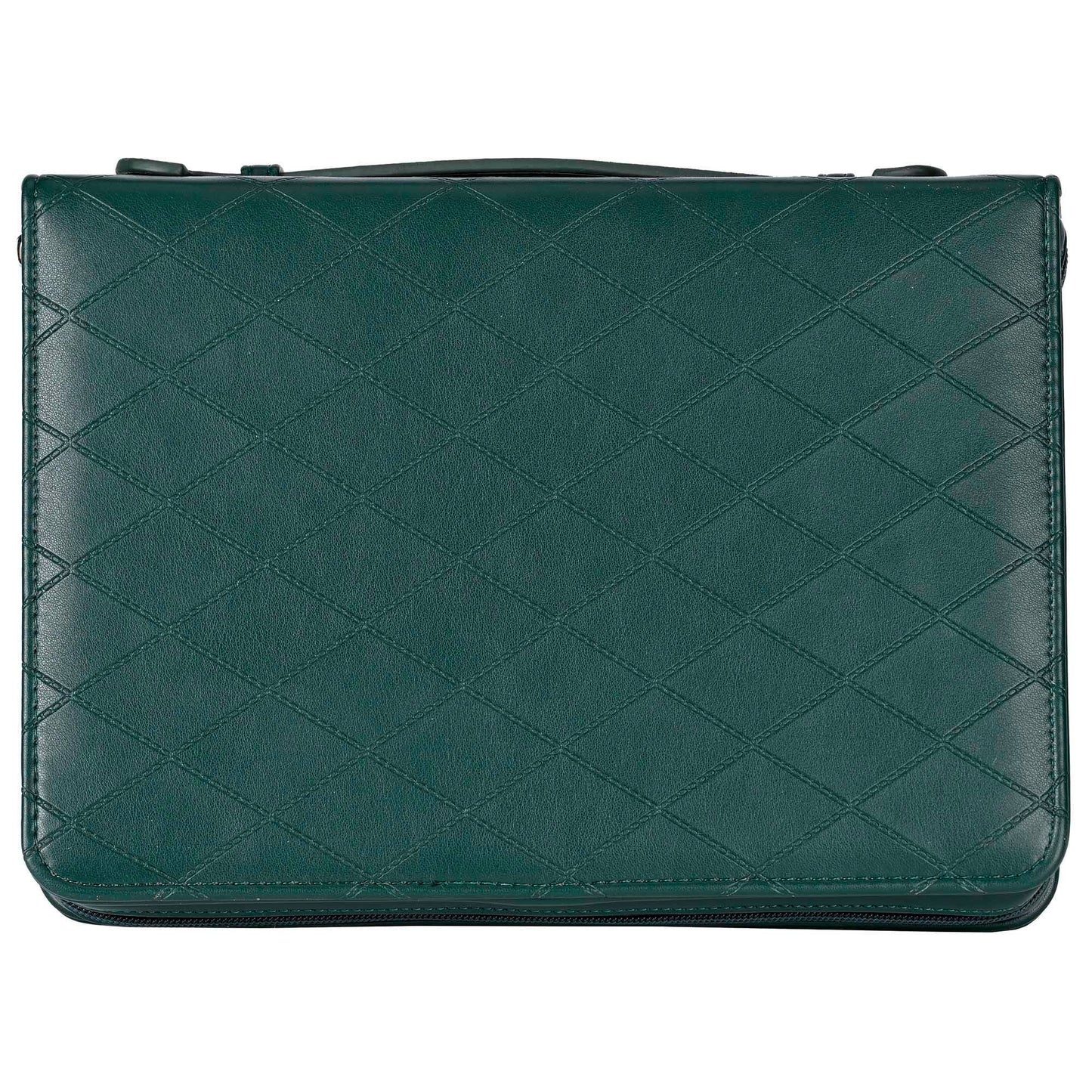 White Dove Bible Case Quilted Be Still Green XLarge