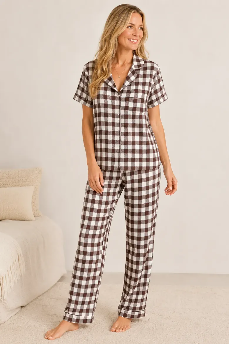 S/S YUMMY TOP & PULL ON PANT PJ SET