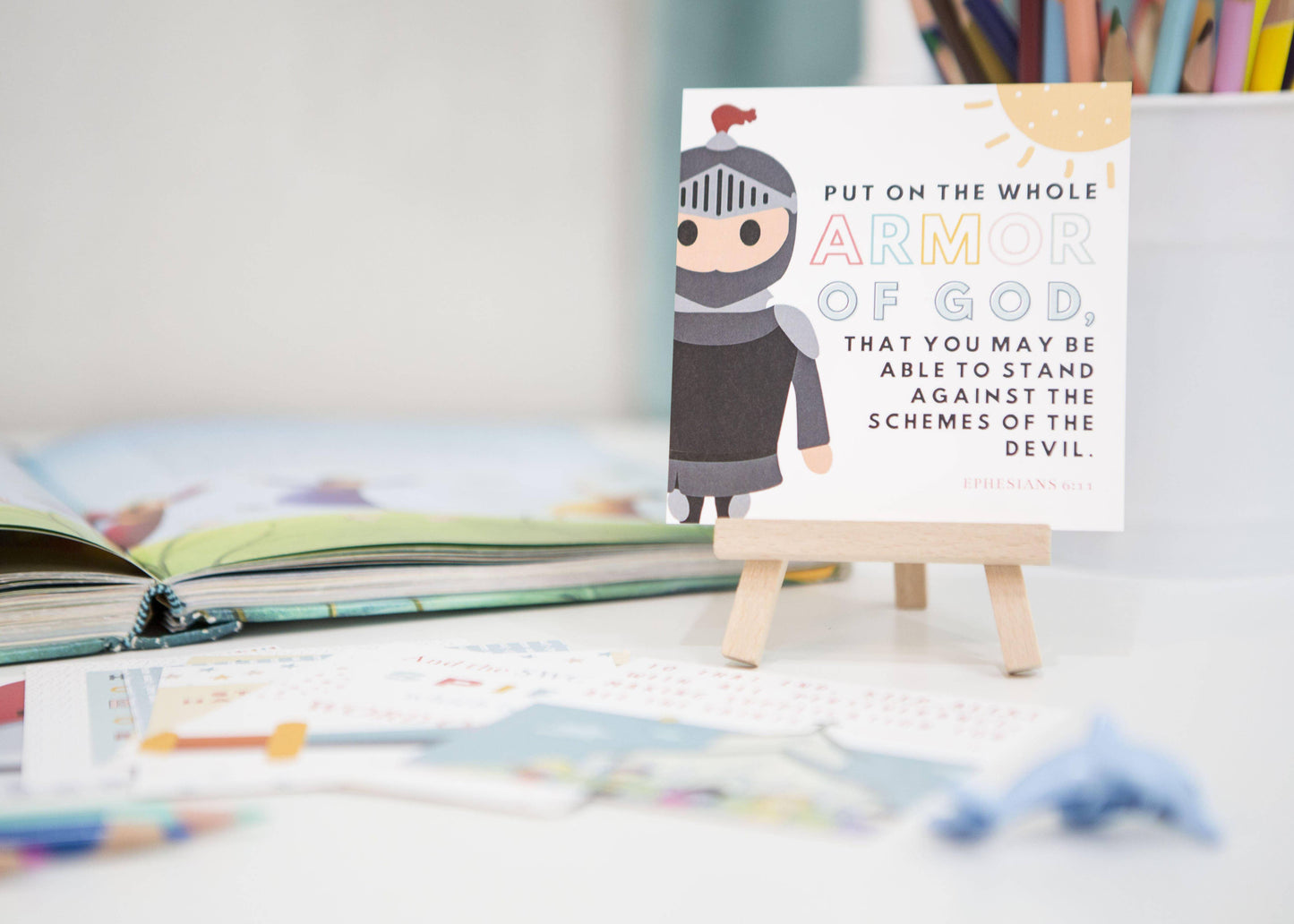 Kids Memory Verses Cards | Armor of God Verse Cards