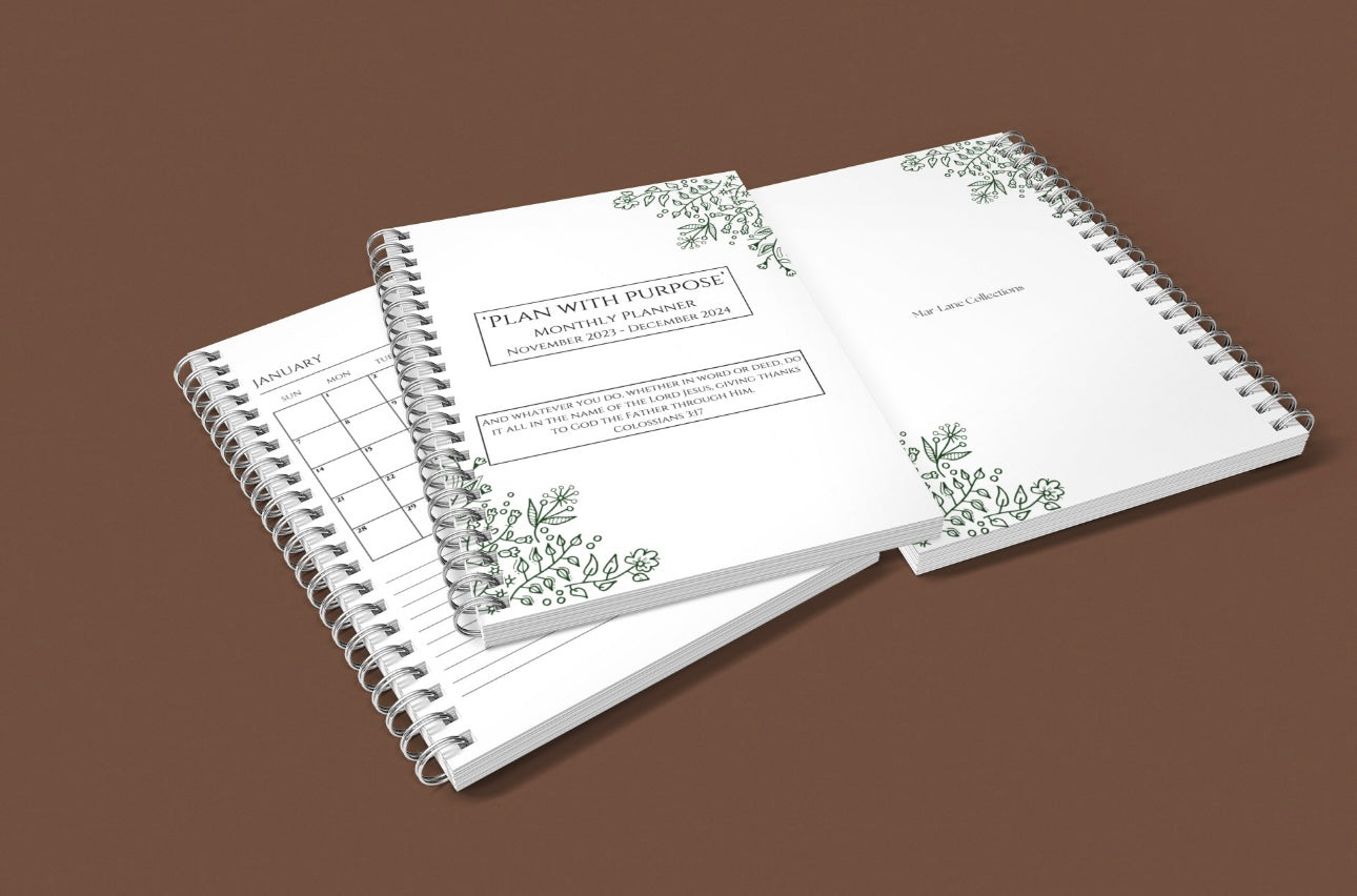 Plan with a Purpose Monthly Planner