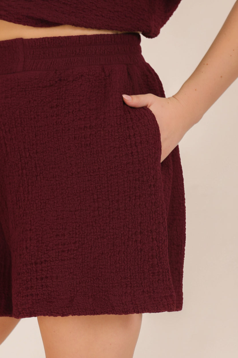 Plus Textured Pull-on Shorts 3