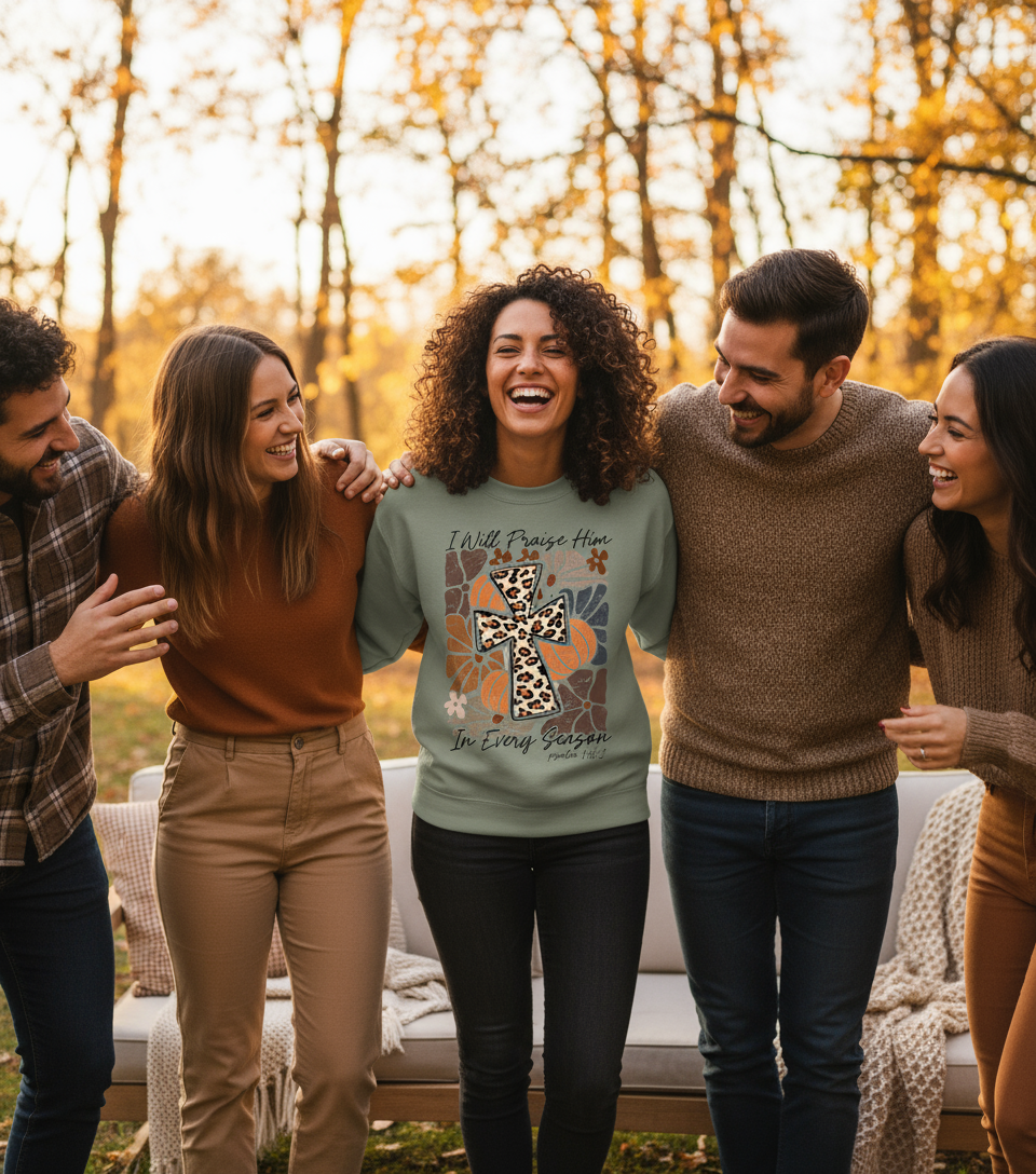 I WILL PRAISE HIM IN EVERY SEASON SWEATSHIRT