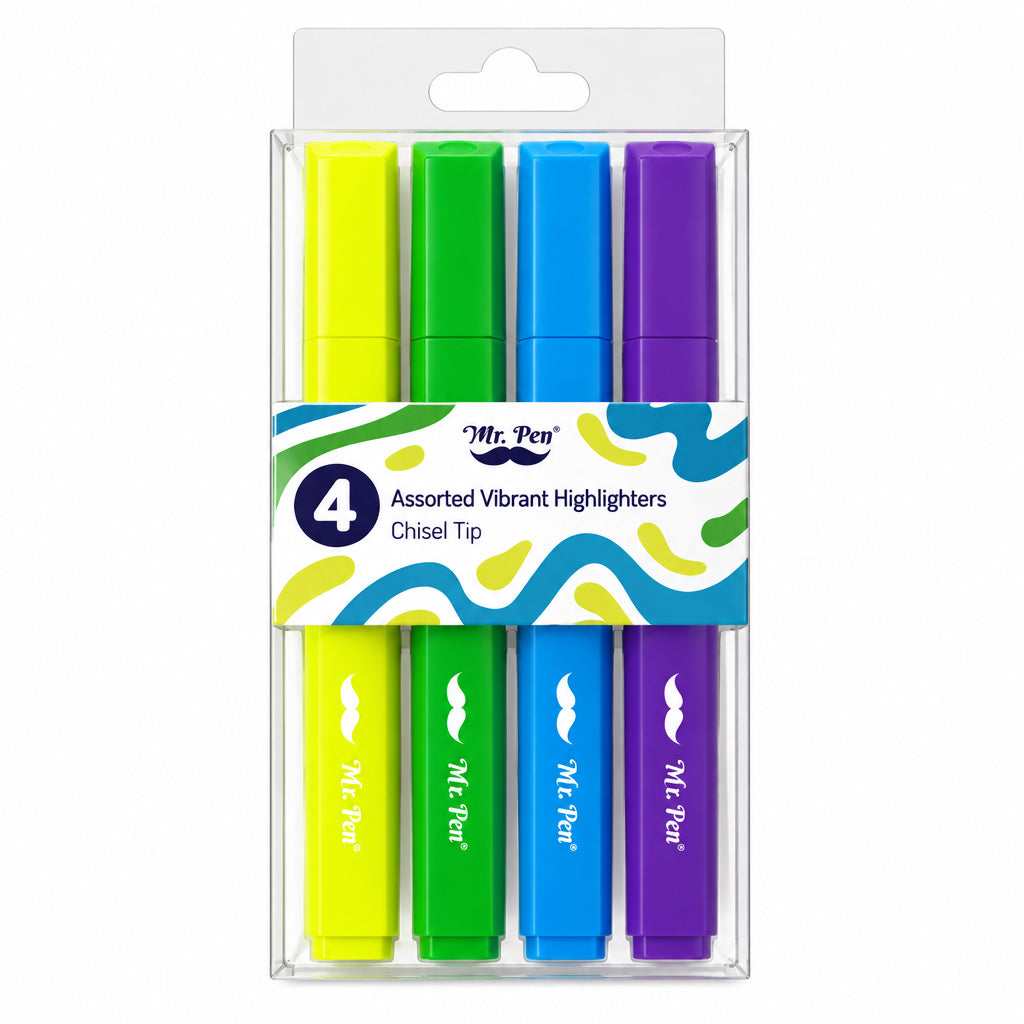 Chisel Tip Highlighters 4-Pack