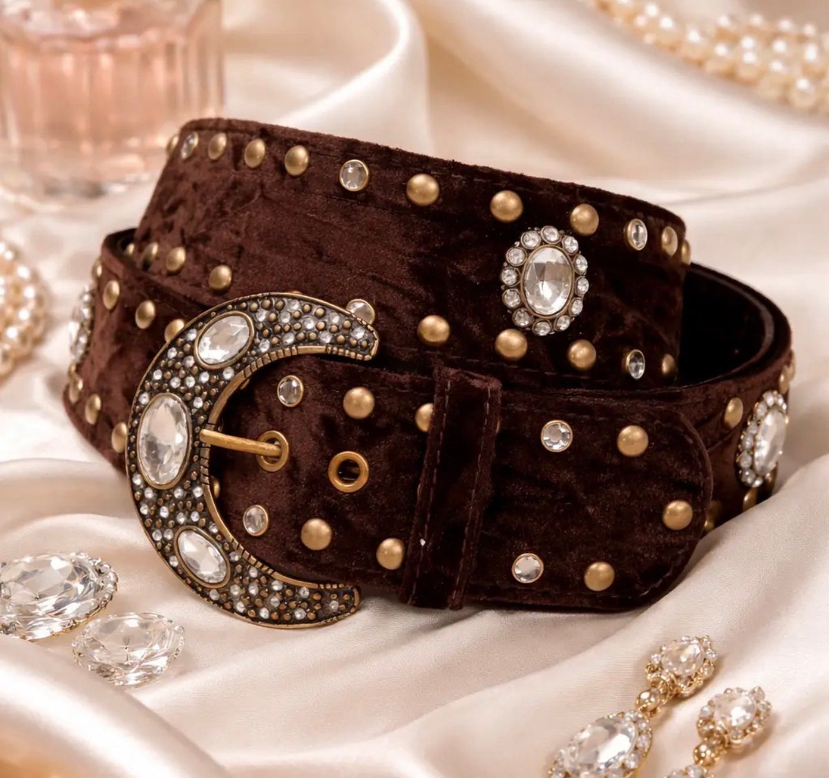 DIAMOND - B RHINESTONE DIAMOND BELT