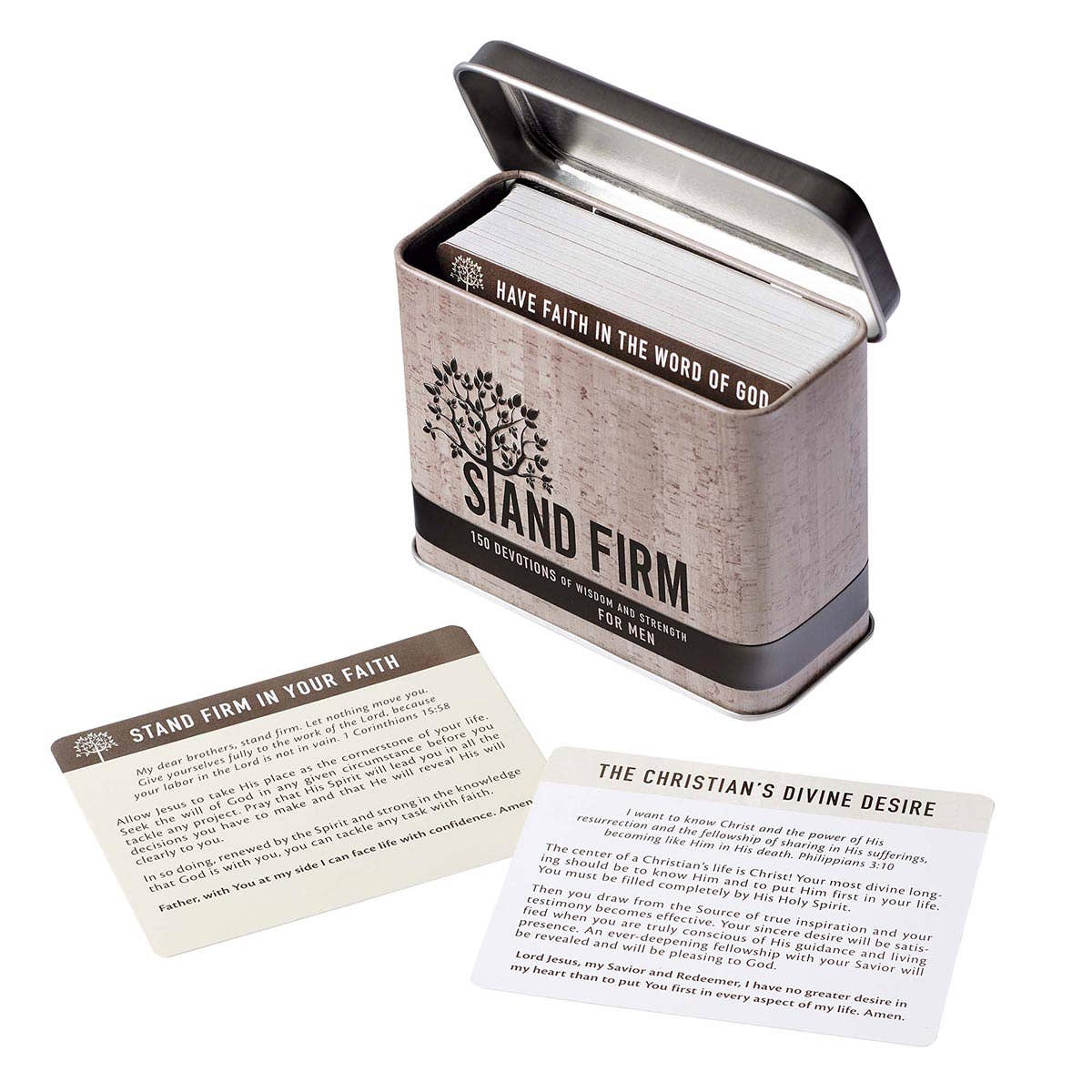 Cards in Tin Stand Firm