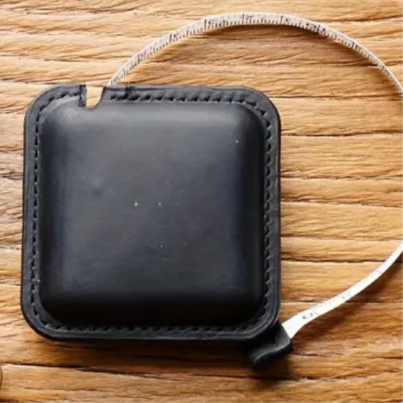Premium Genuine Leather Retractable Tape Measure - 60 Inch/1.5m Dual-Sided, Locking Feature for Sewing, Tailoring & Medical Use