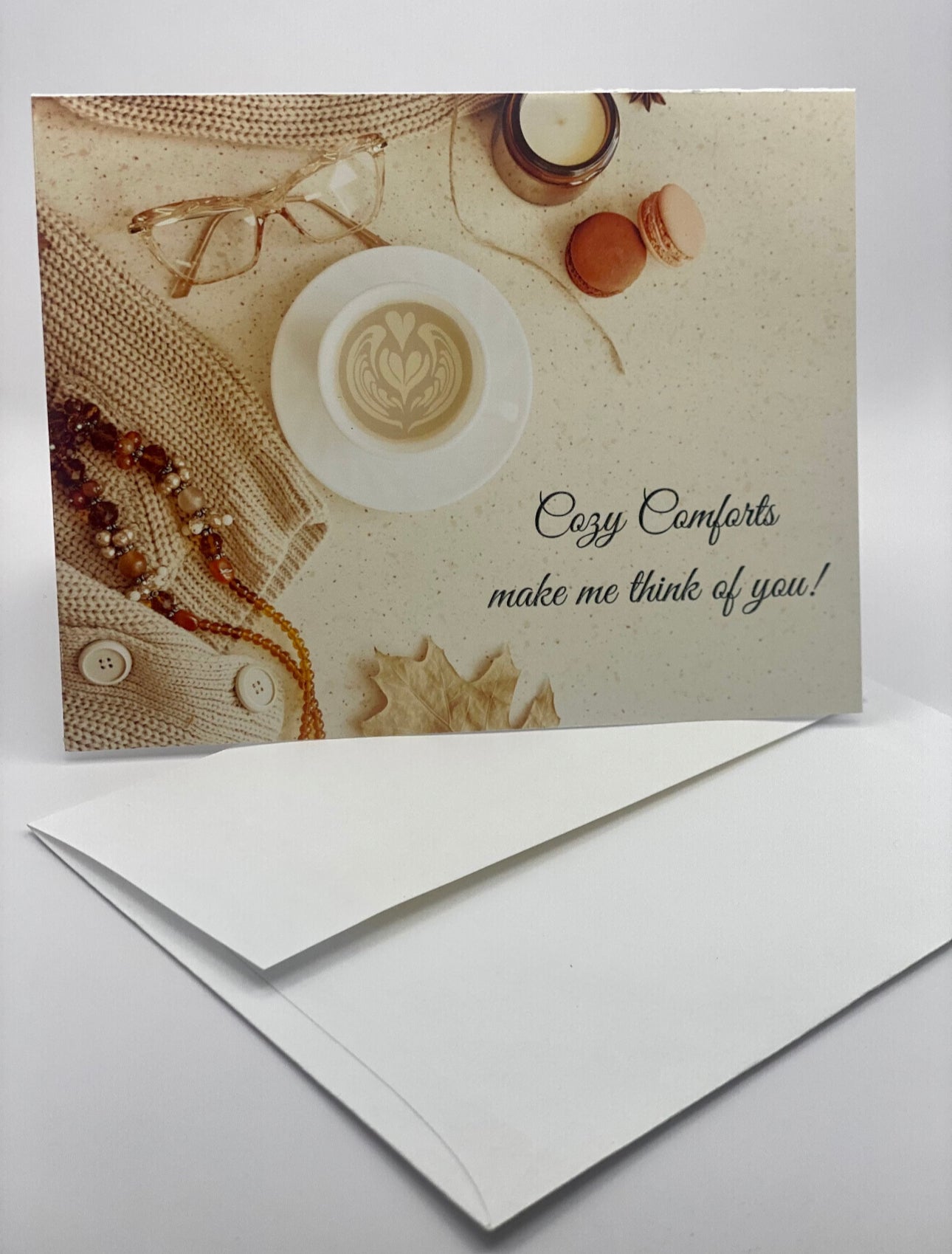 Fall Greeting Cards with Message Inside Personalized Cozy Fall Print Set of 10 Cards Autumn Cards with Envelopes Thanksgiving Card