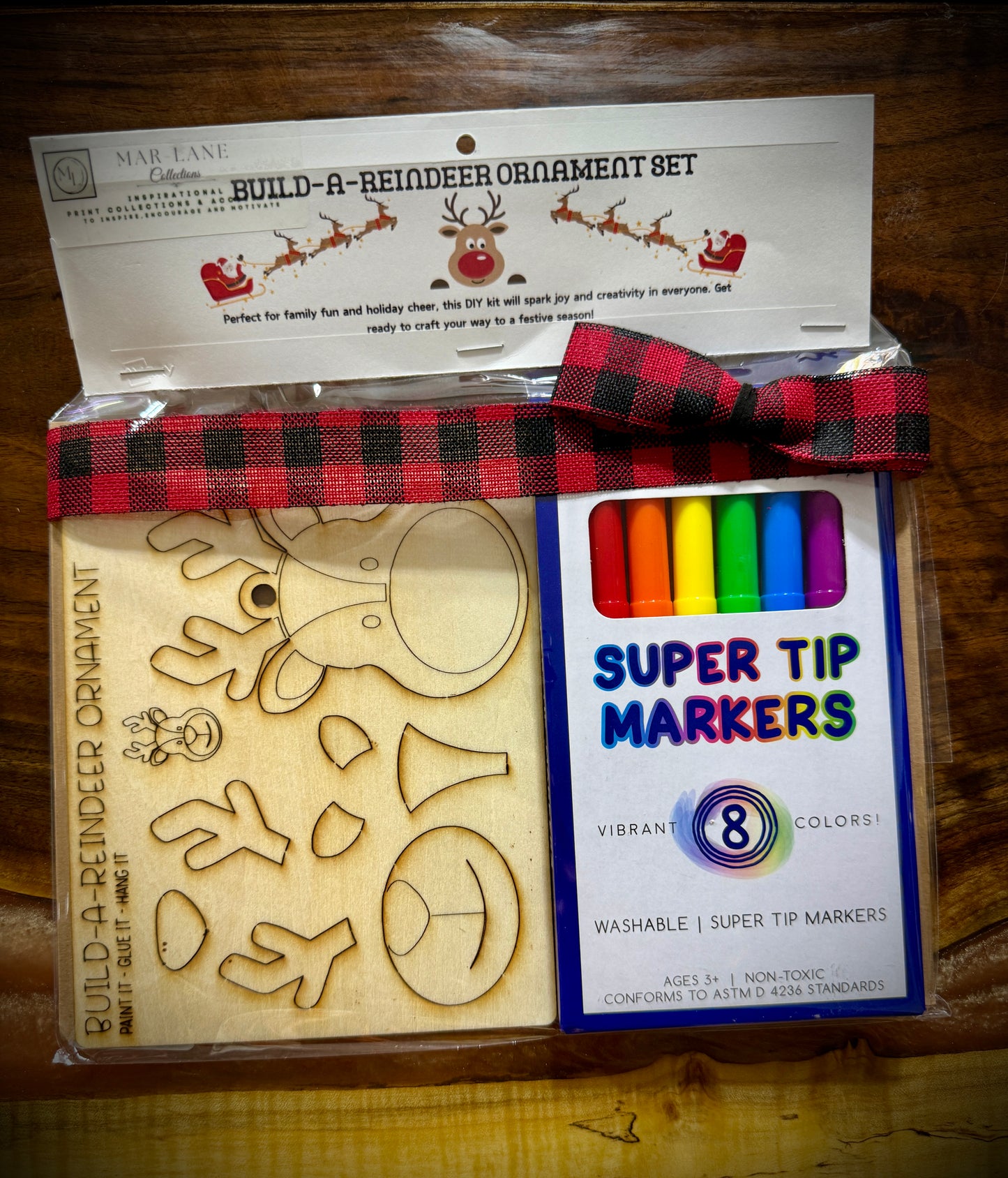 Wood Build -an-Ornament Set