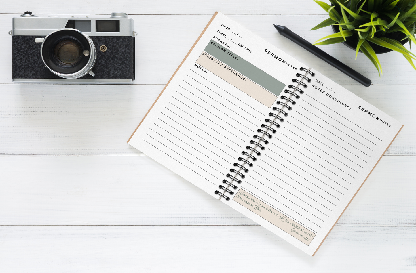 Sermon Notes Notebook