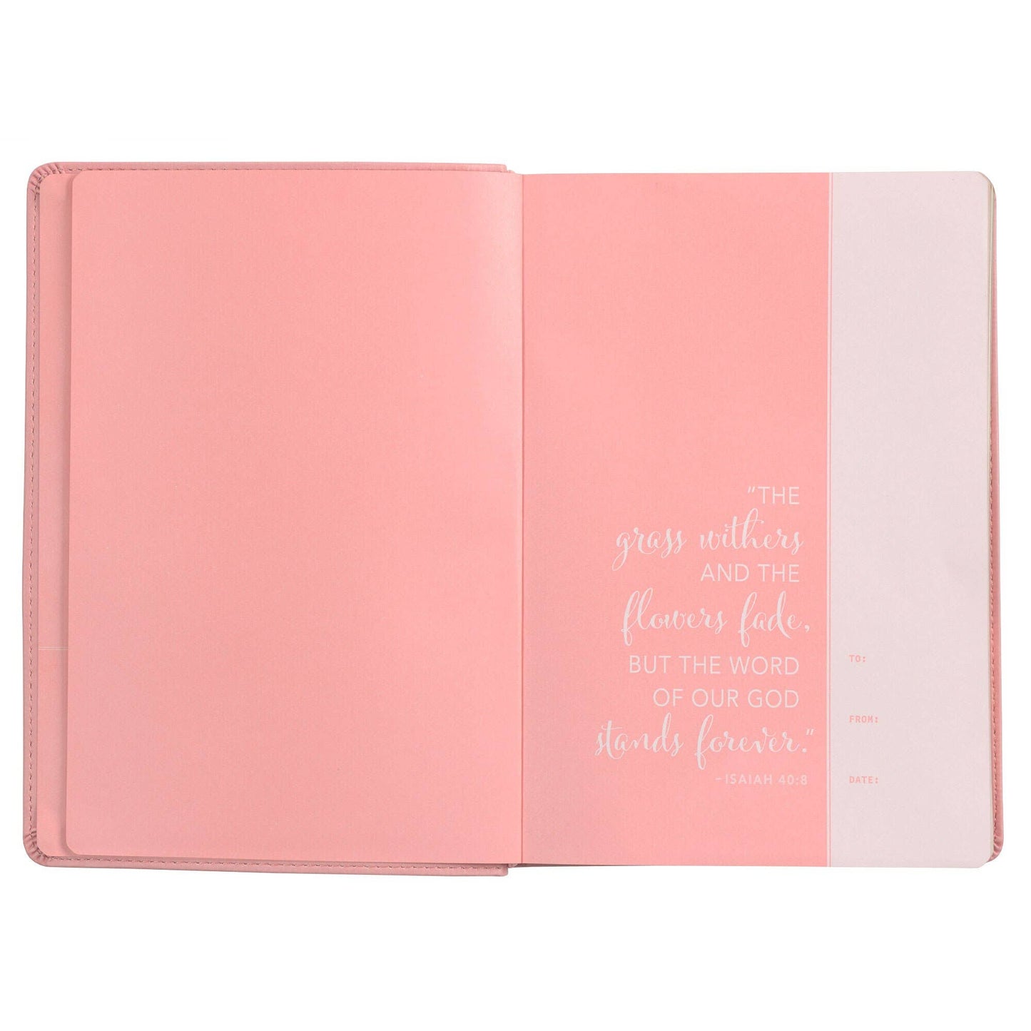 Devotional Bible NLT for Women Faux Leather, Pink