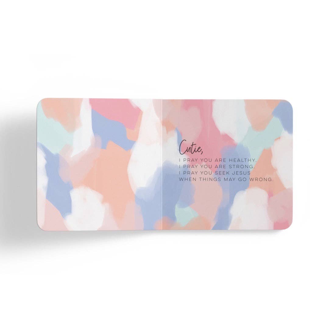 Colorful abstract design with text on a white background