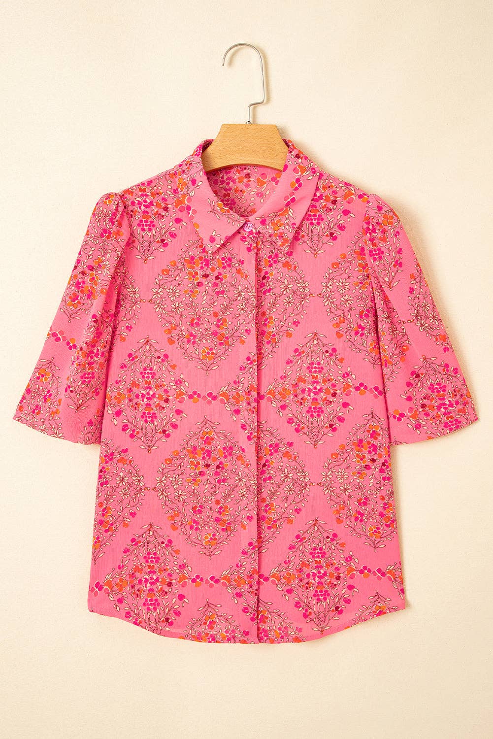 Josephine Floral Wide Short Sleeve Loose Top