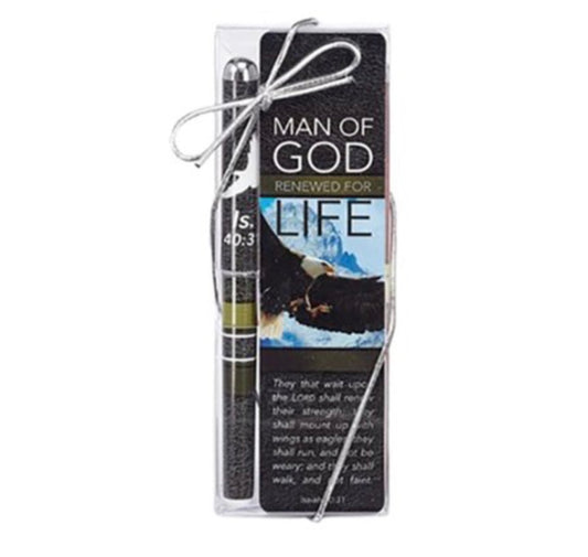 Man of God, Pen & Bookmark Gift Set