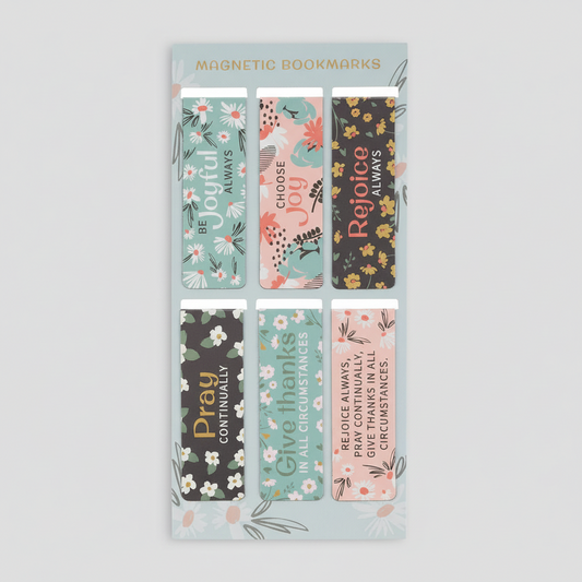 Magnetic Bookmark Set Be Joyful Always