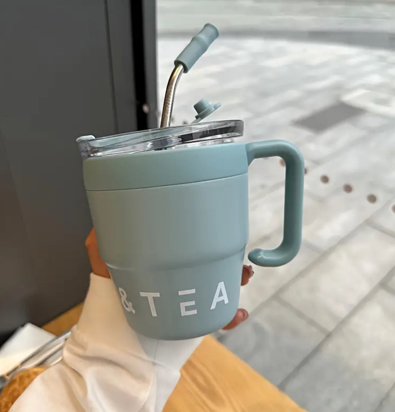 16oz Portable Stainless Steel Coffee Mug