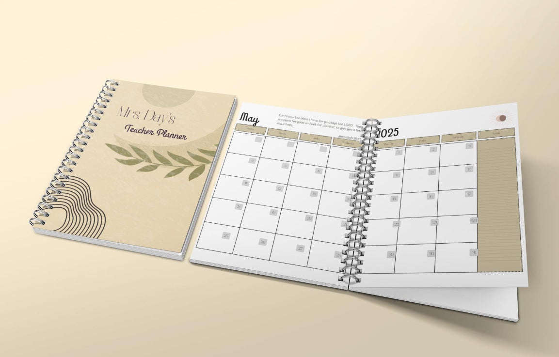 Personalized Planner for Teachers Boho Teacher Planner for Education