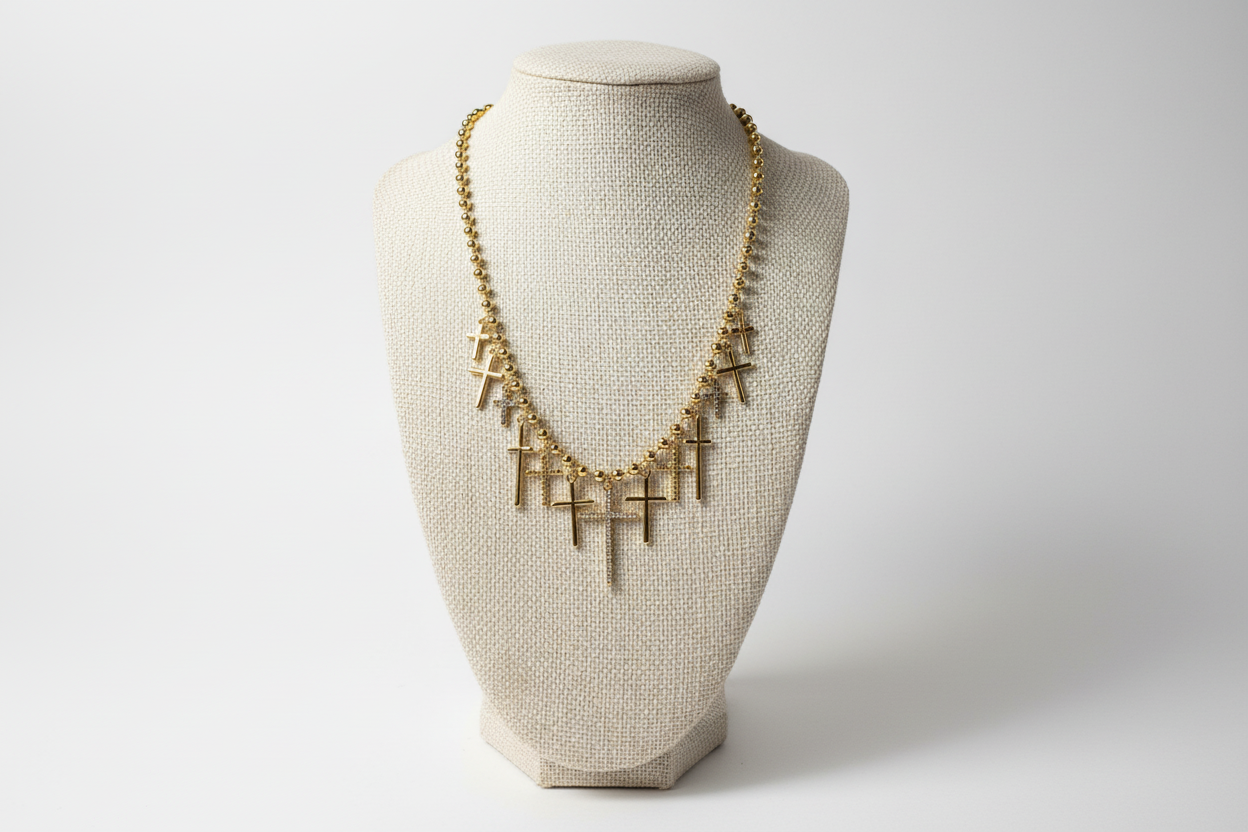 Timeless Cross Pendant Gold Necklace