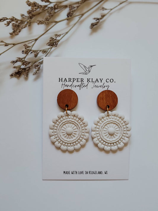 The Mandala Set- Polymer Clay Dangle Earrings