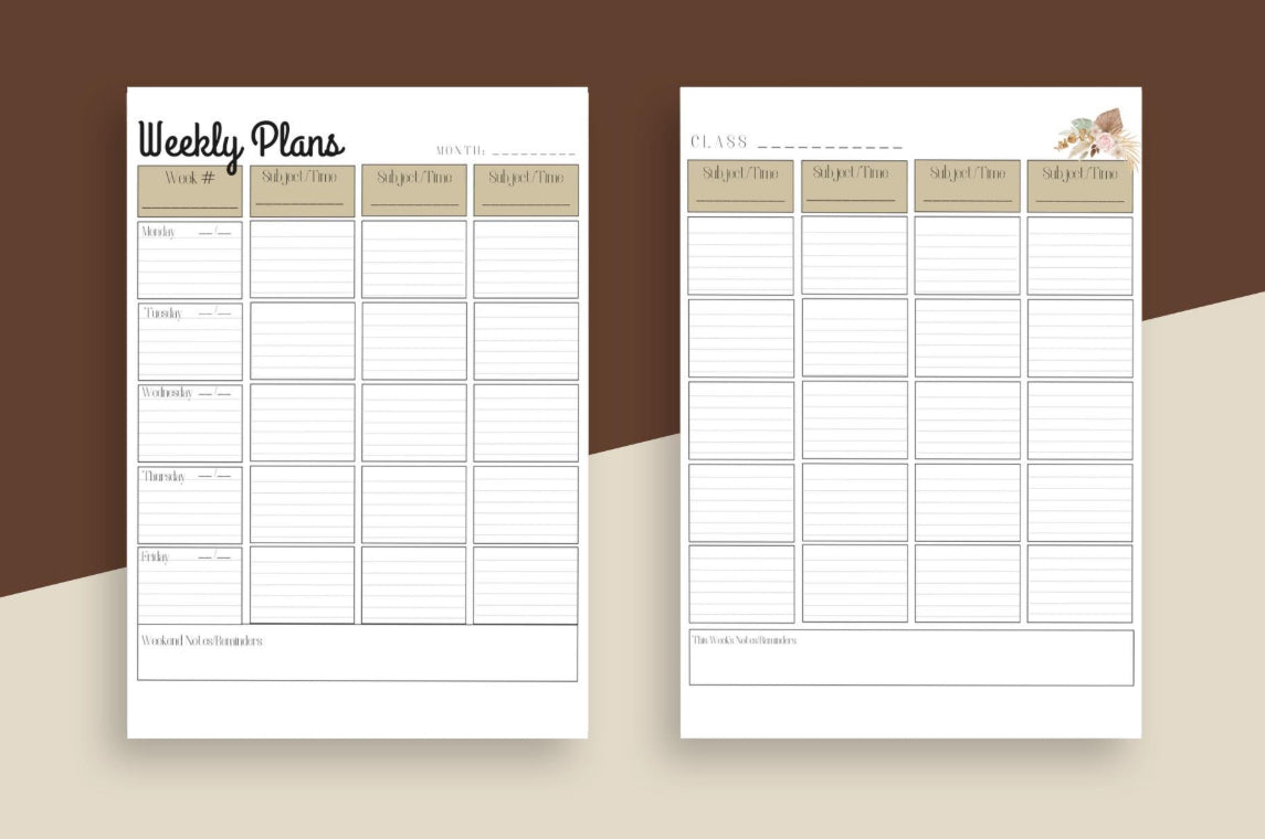Personalized Planner for Teachers Boho Teacher Planner for Education