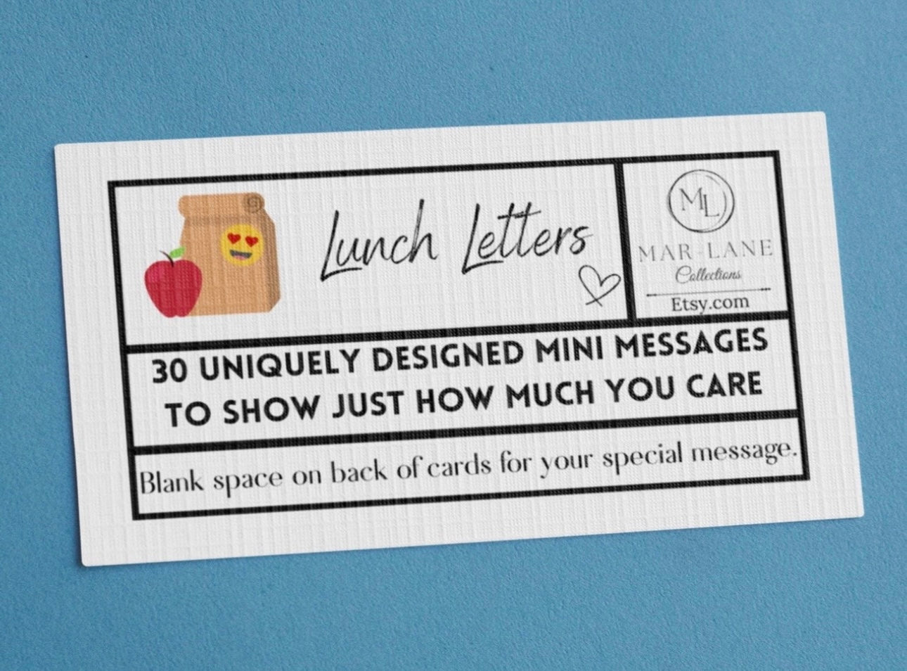 Lunch Letters Lunch Box Note Cards