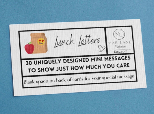 Lunch Letters Lunch Box Note Cards