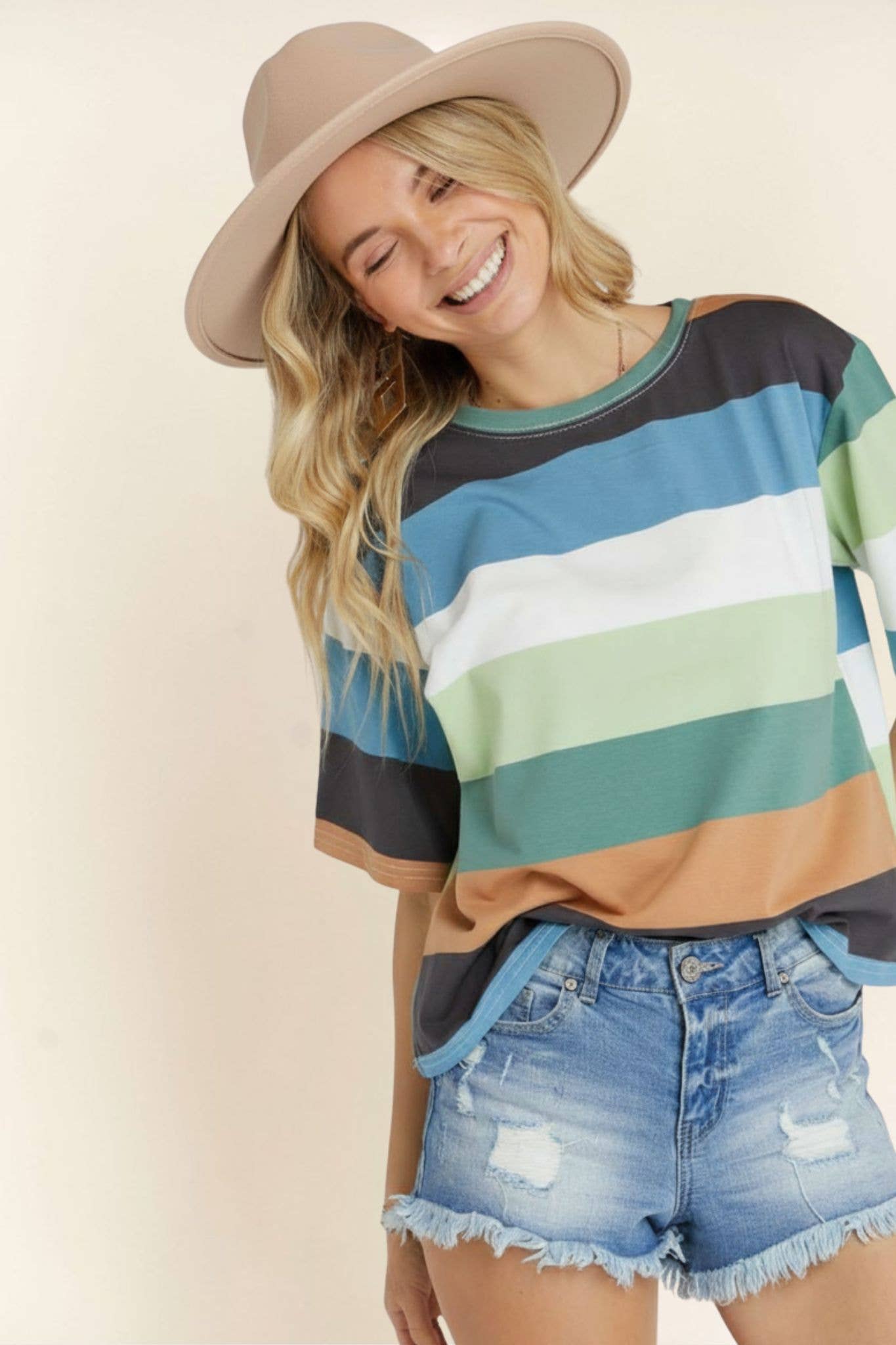MULTI COLOR STRIPE TOP- LET2608