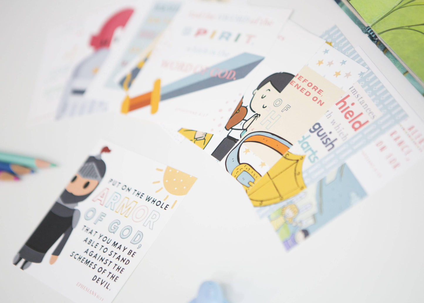 Kids Memory Verses Cards | Armor of God Verse Cards