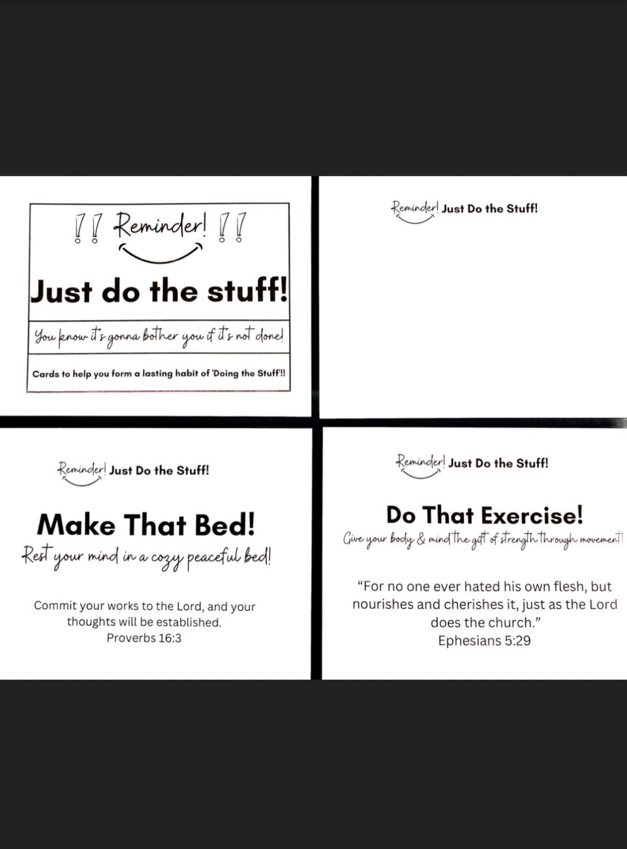 'Just Do the Stuff' Scripture Cards