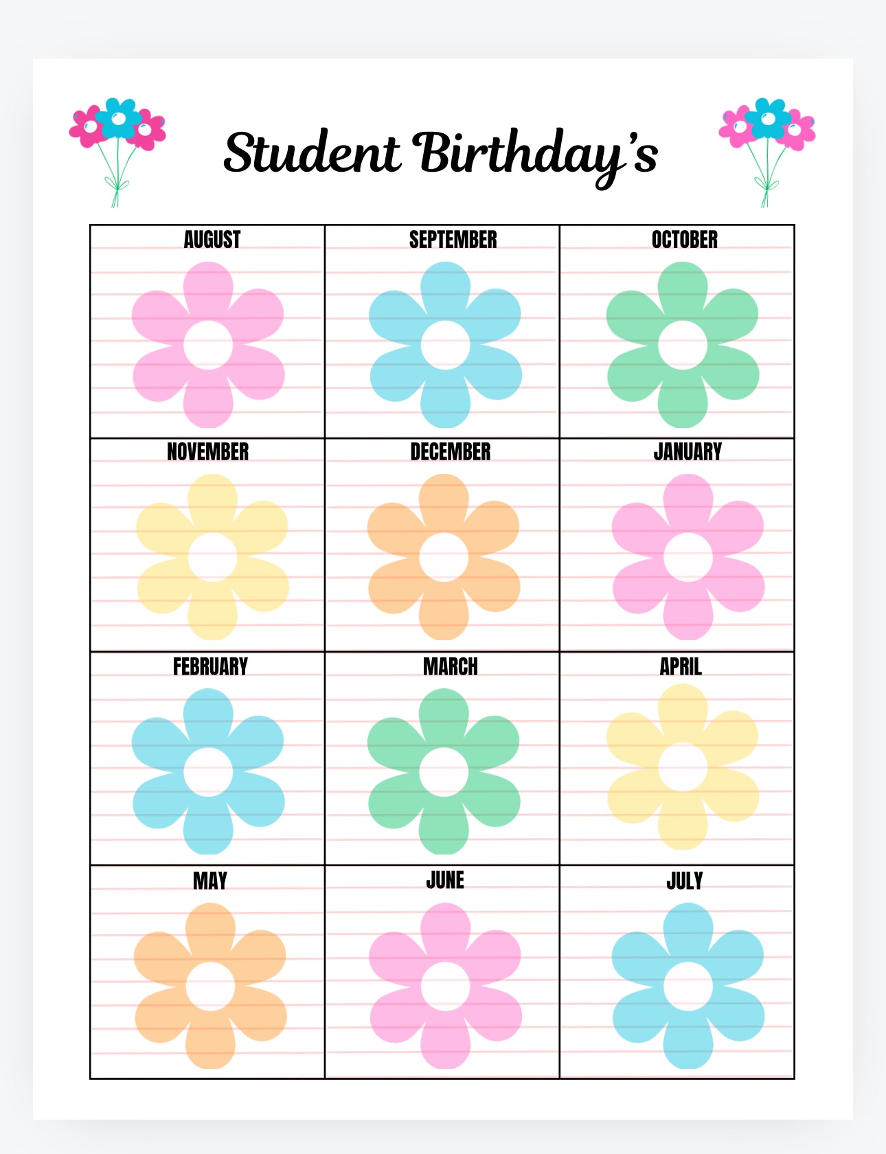 Power~To~Flower Teacher Planner
