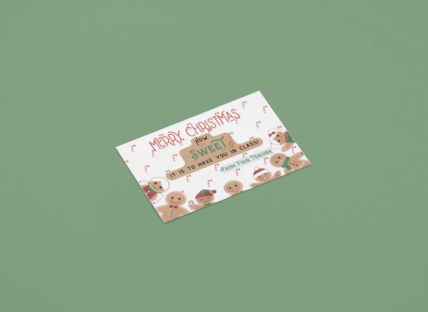 Personalized Christmas Cards From Teacher