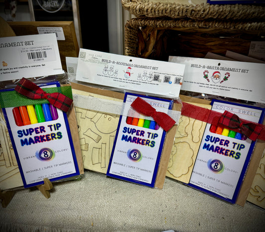 Wood Build -an-Ornament Set