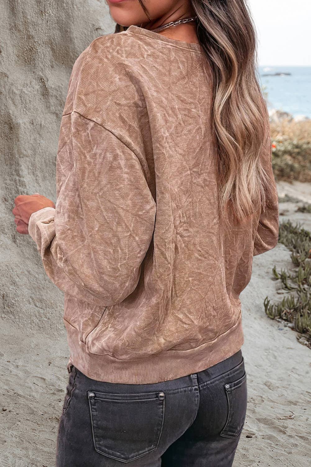 Saved by grace Embroidery Mineral Wash Sweatshirt | S-XL