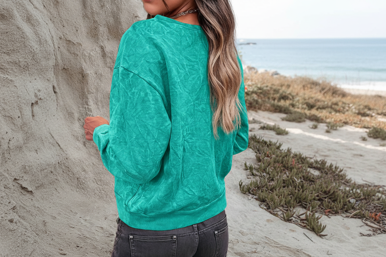 Saved by grace Embroidery Mineral Wash Sweatshirt | S-XL