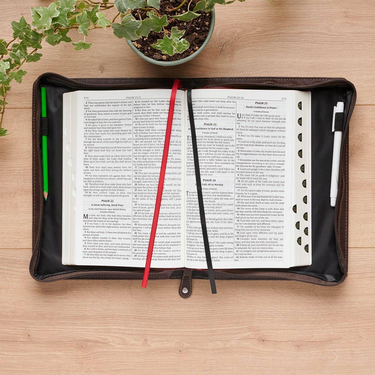 Bible Cover Classic Brown/Black Man of God 1 Tim. 6:11
