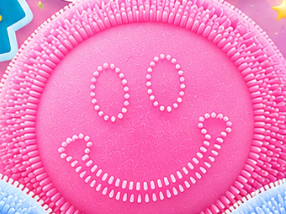 HAPPY VIBES FUZZY BALL SQUISHY