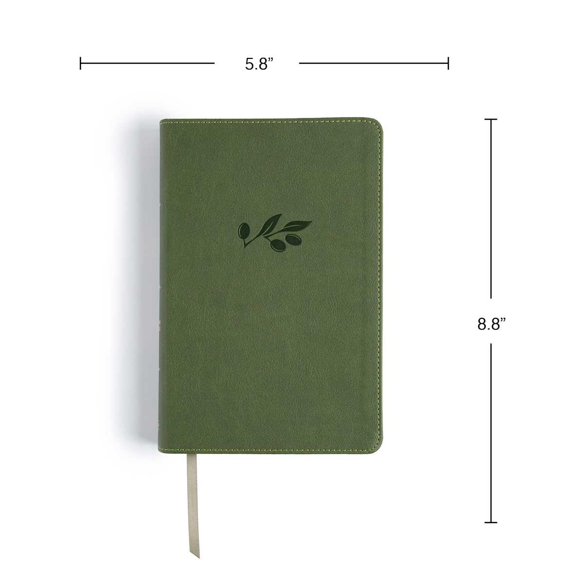 CSB Large Print Reference Bible, Olive LeatherTouch, Indexed