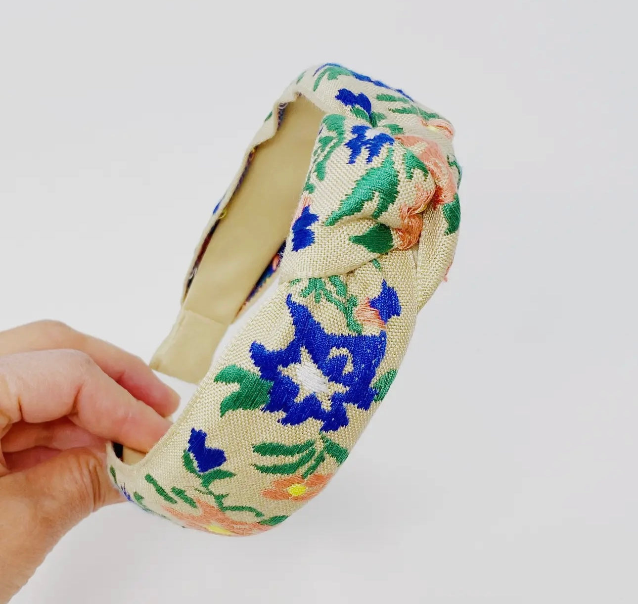 French Floral Embroidered Headband