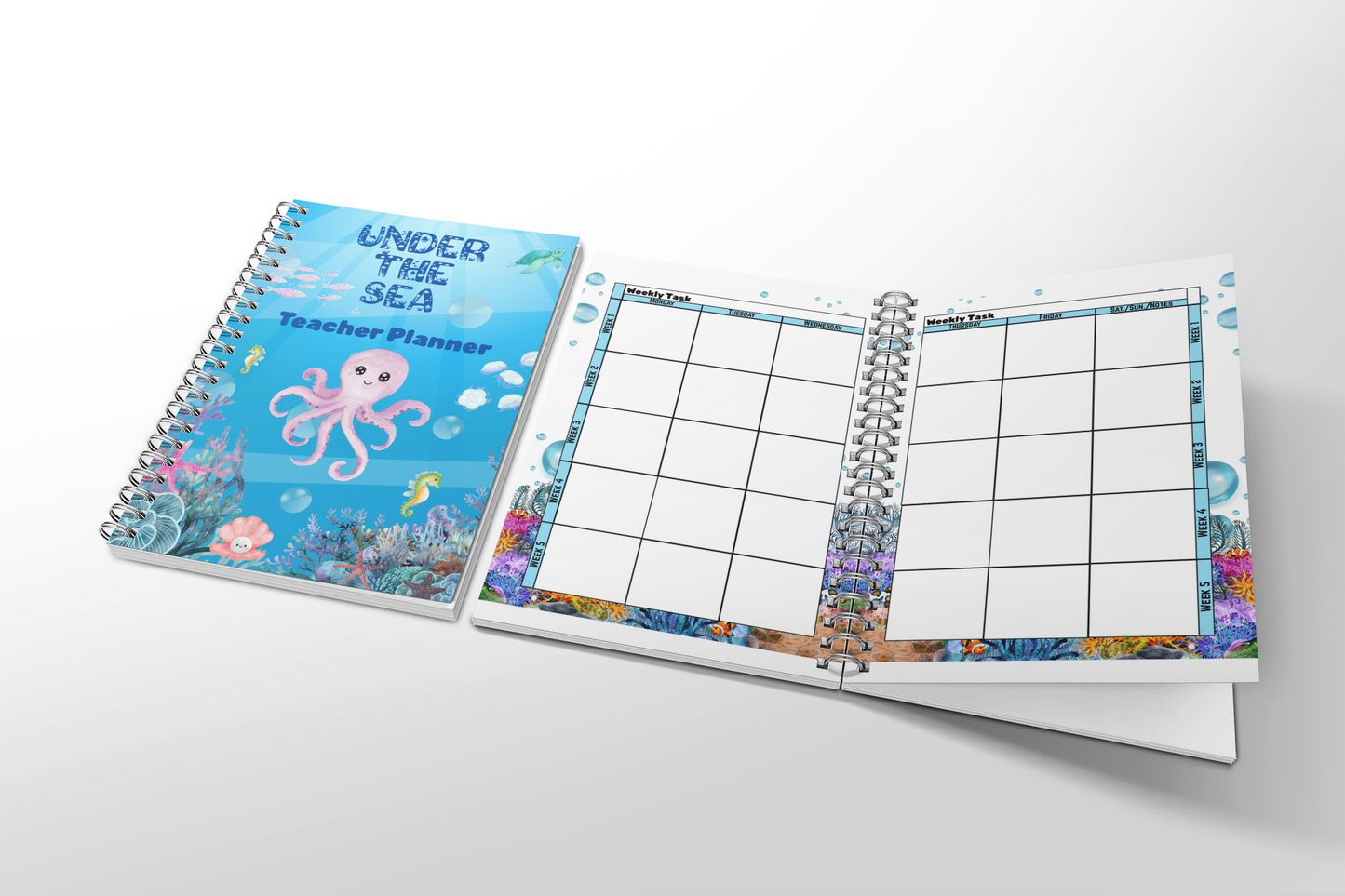 Personalized Under The Sea Planner for Teachers Plan Book for Education