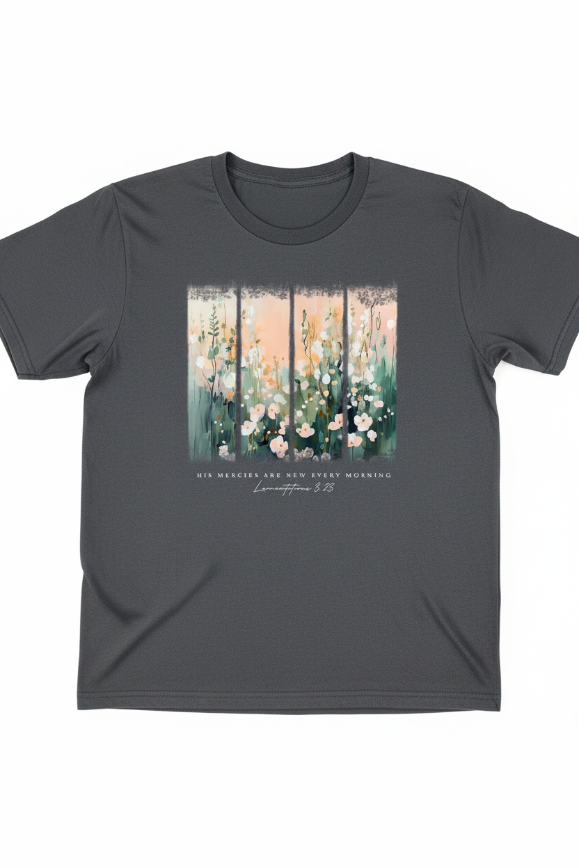 His Mercies Are New Every Morning Bible Verse Shirt