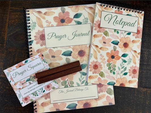 Prayer Bundle - Journal & Scripture Cards plus Free Matching Notebook and Free Personalization!!