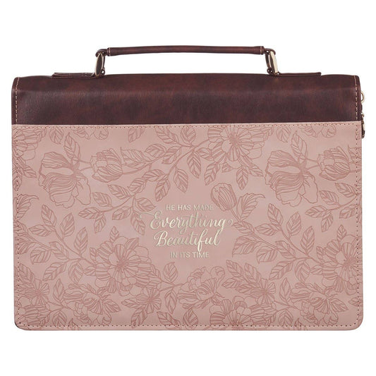 Bible Cover Fashion Pink/Brown Everything Beautiful Ecc 3:11
