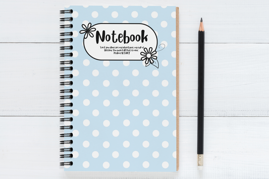 Blue Polka Dot Blessings Notebook