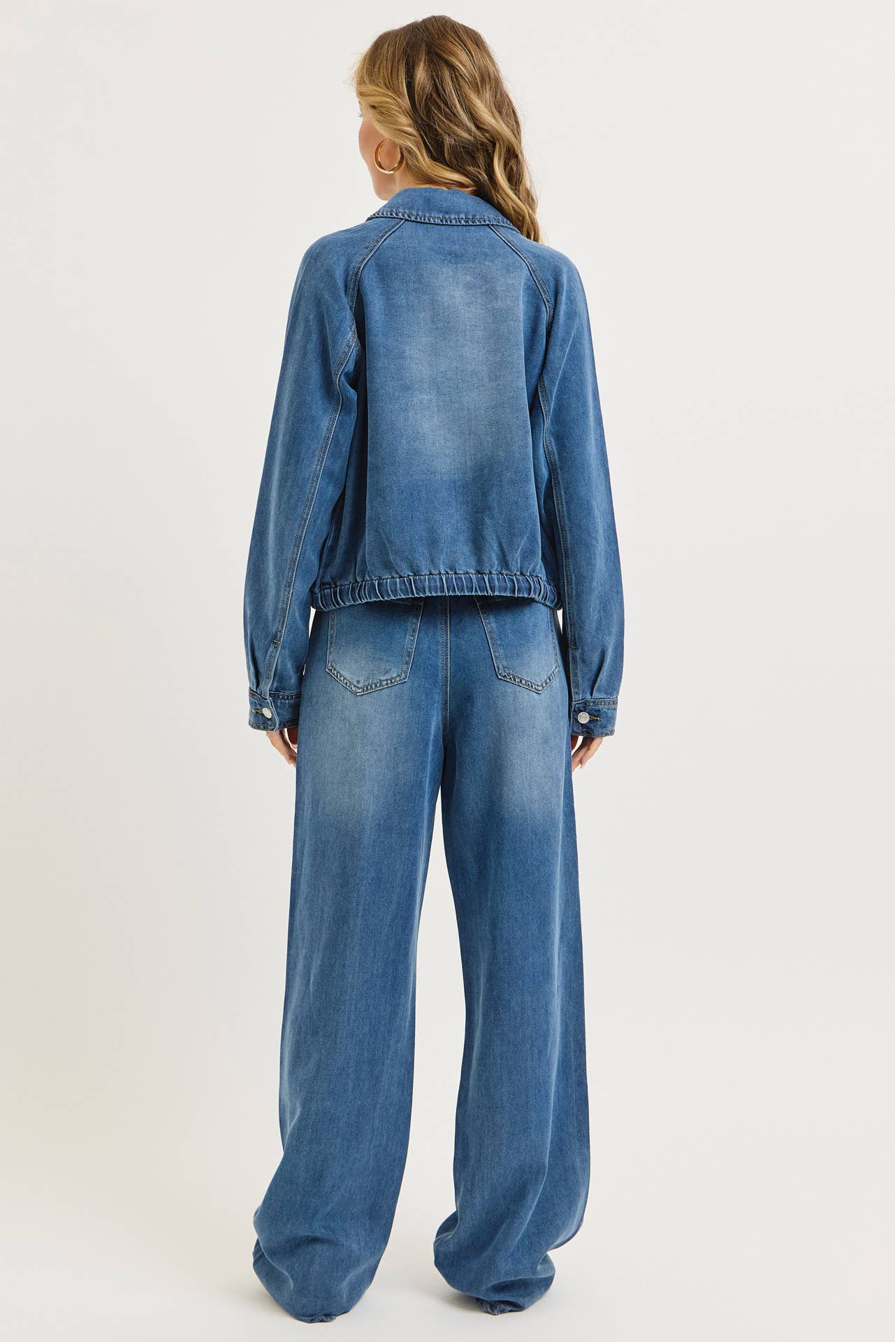 EASY CASUAL  WIDE-LEG DENIM PATNS