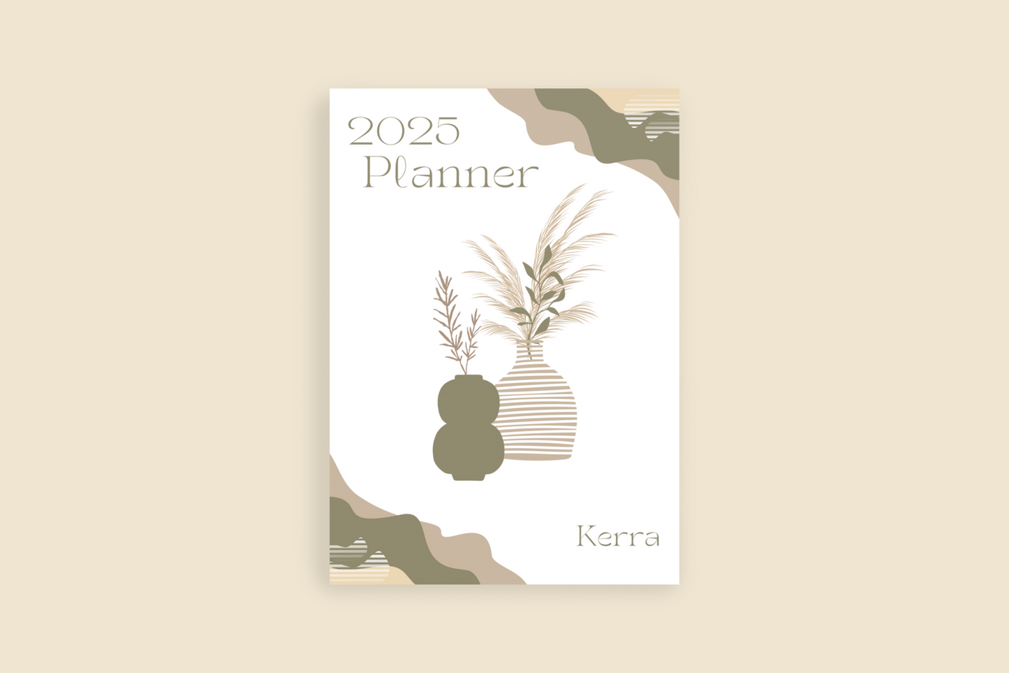 2025 Personalizable Yearly Boho Planner, Monthly, Weekly  Planner Gift for Mom Weekly Planner for Students Monthly Agenda Notebook for Dad