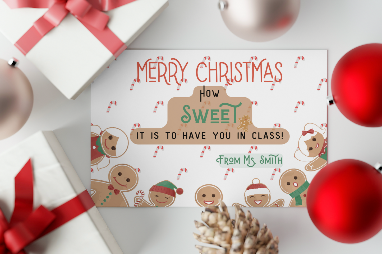 Personalized Christmas Cards From Teacher