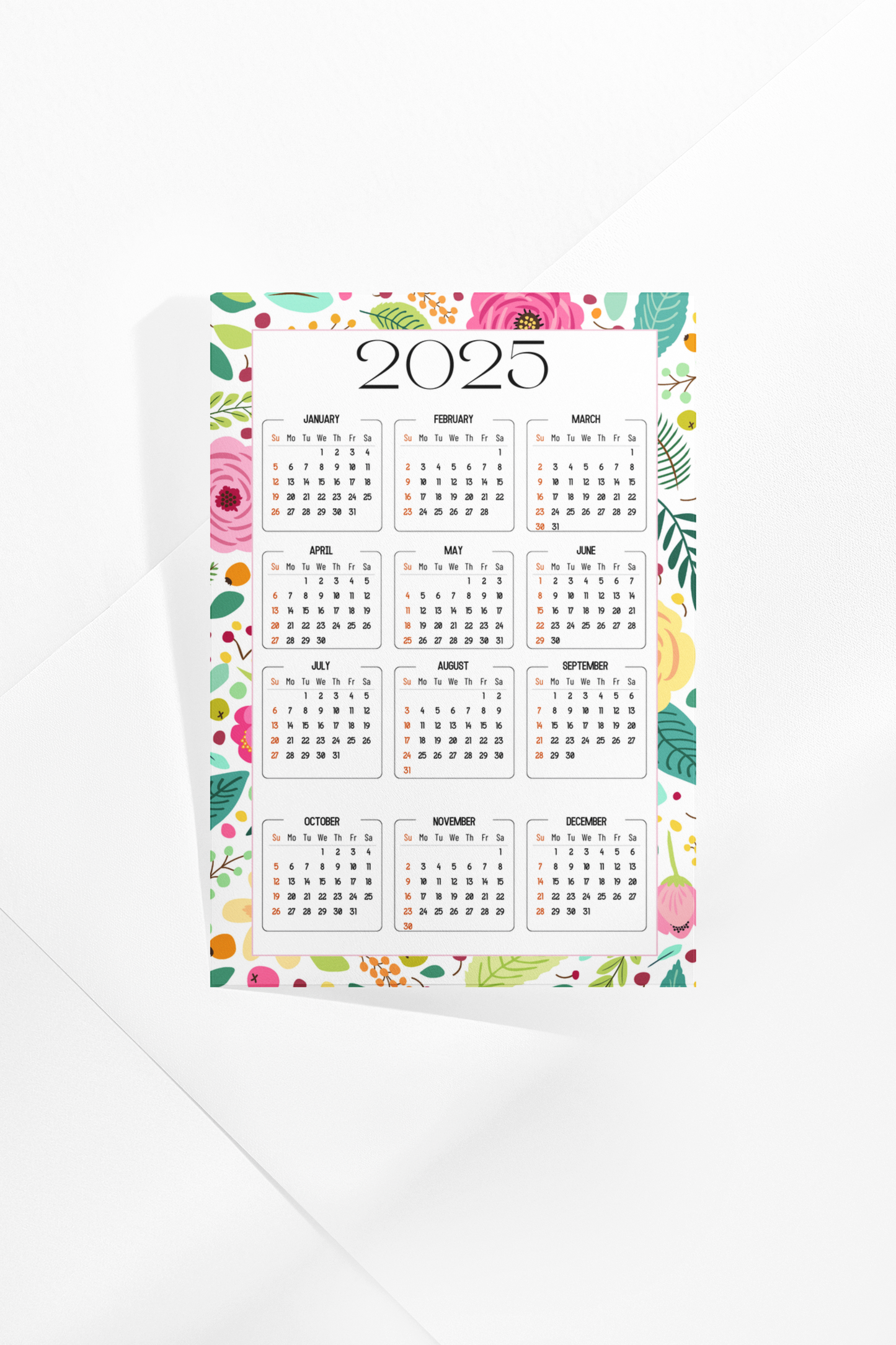 2025 Personalizable Yearly Planner, 2 Page Spread Monthly Calendar, Weekly Planner Gift for Mom Monthly Agenda for Students